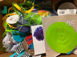 Three boxes of Misc Party Supplies