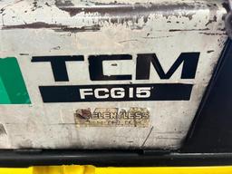 TCM FCG15 Forklift Model F-CG15T8T Serial No A15W01412