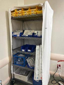 Rolling Eagle Supply Cart with contents
