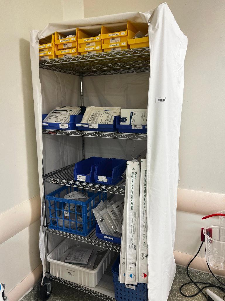 Rolling Eagle Supply Cart with contents