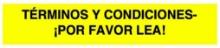 Terminos y condiciones - POR FAVOR LEA!