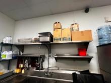 (3) ss shelves & contents