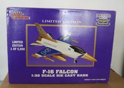 F-16 Falcon 1:32 Scale Die Cast Bank