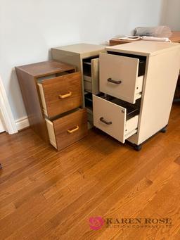 upstairs 3- 2 drawer file cabinets