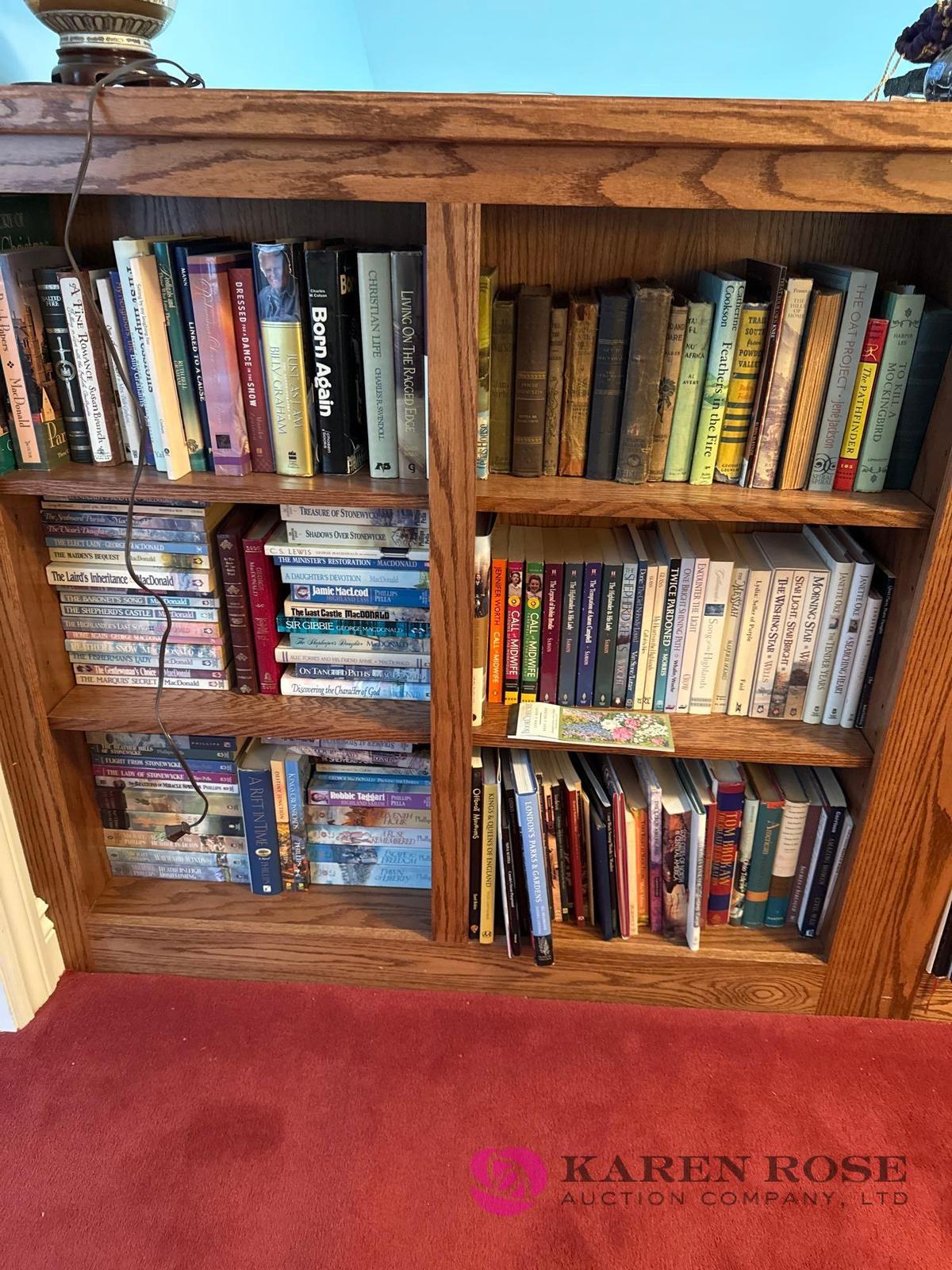 upstairs two cabinets of books