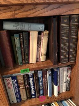 upstairs, two bookshelves full of books