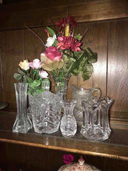 7- pieces of crystal glassware