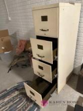basement two, four drawer file cabinets