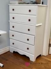 upstairs five drawer painted dresser