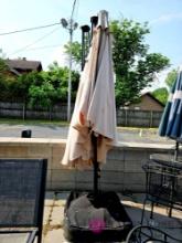 Large patio umbrella with base needs new cloth