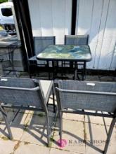 27 inch square patio table with four chairs