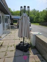 Large patio umbrella with base needs new cloth
