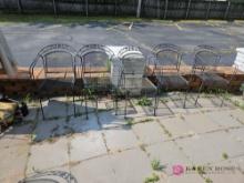 5 metal patio chairs
