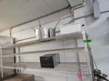 Seventy two inch shelf with contents