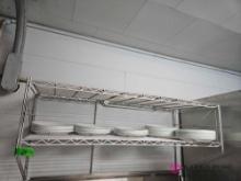 Forty eight inch wall shelf with contents