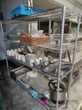 Sixty inch wire rack with contents