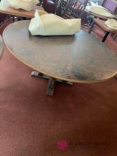 Round table with cover 59 1/2 in x 59 1/2 in