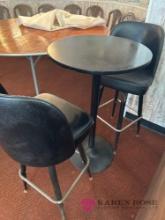 round table with 2- chairs 23 1/2 in x 23 1/2 in