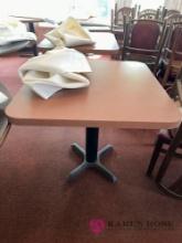 Table with cover 32 in x 32 in
