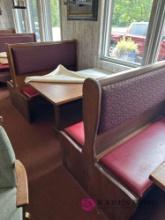 4- tables and booths connected tables 52 in x 69 in