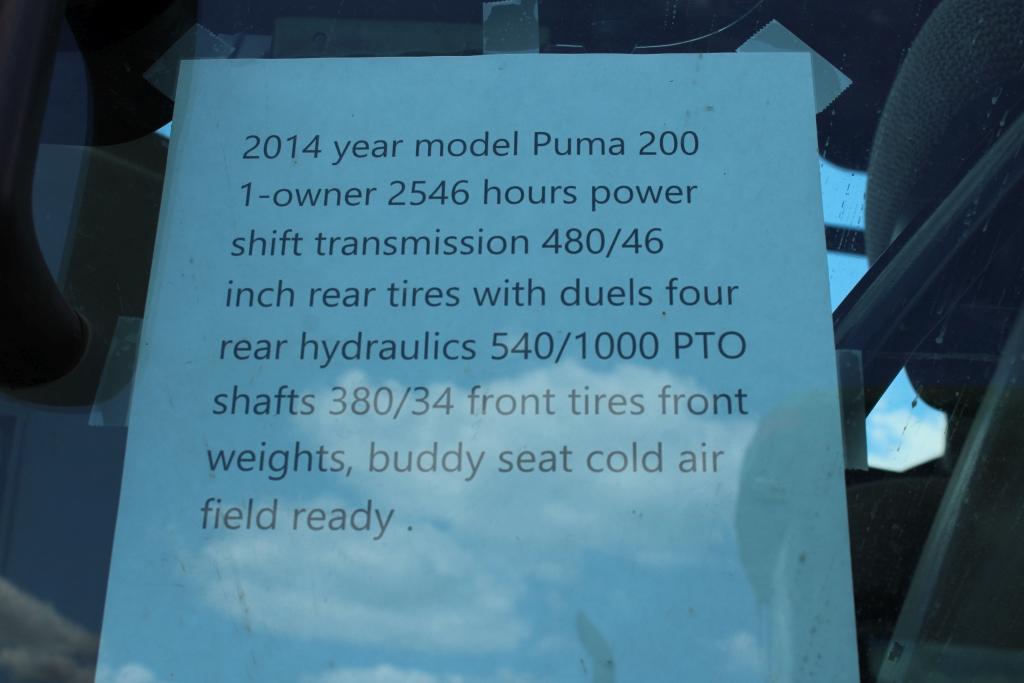 Case Puma 200 Tractor, 2014