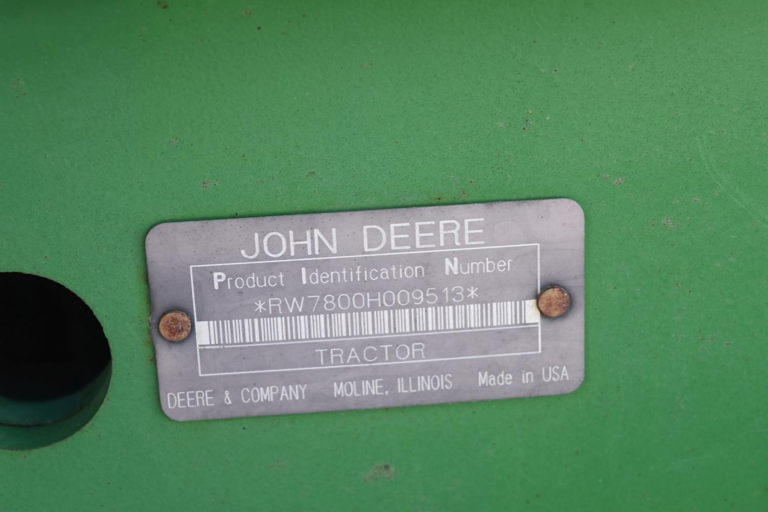 John Deere 7800 Tractor