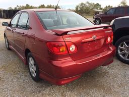 2003 TOYOTA COROLLA RED