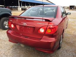 2003 TOYOTA COROLLA RED