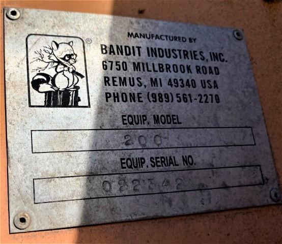 Brush Bandit model 200 industrial chipper