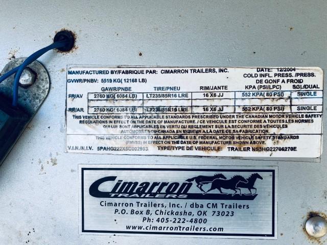 2005 Cimmaron 3 horse slant load trailer