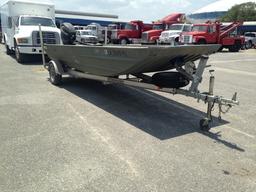 2012 SOUTHFORK ALUMINUM BOAT, MOTOR, TRAILER