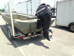 2012 SOUTHFORK ALUMINUM BOAT, MOTOR, TRAILER