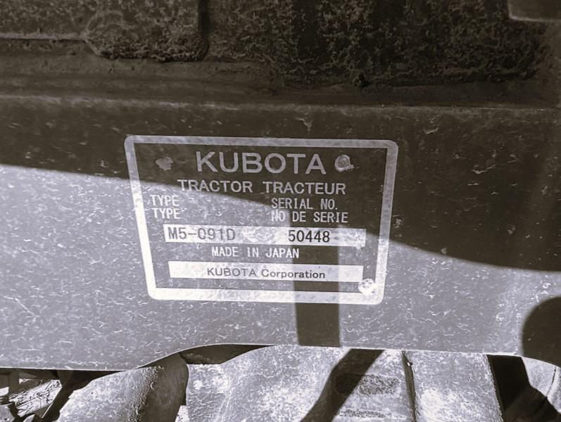 2018 Kubota M5-091D diesel tractor