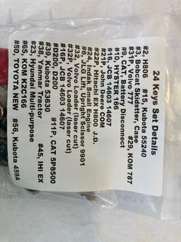 Set of 24 Heavy Equipment Keys