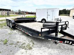 2017 PJ bumper hitch 26’ x 83” tilt trailer