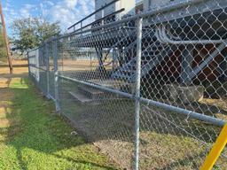 6' chainlink fence w/gate, approx 100'