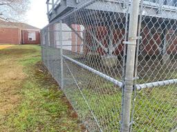 6' chainlink fence w/gate, approx 100'