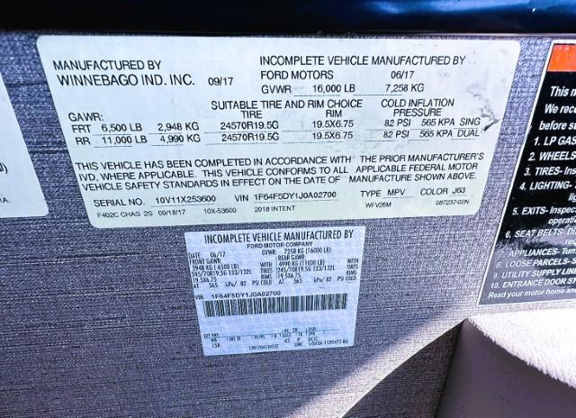 2018 Winnebago Intent 26’ motorhome