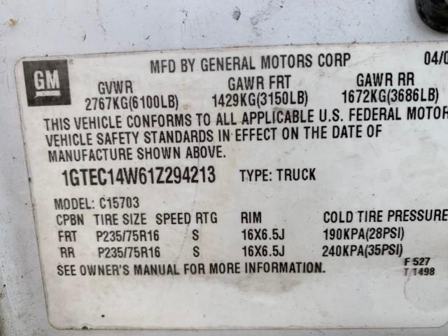 2001 GMC 1500 inop