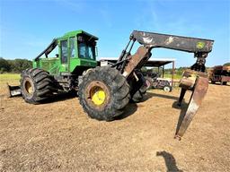 John Deere 748H articulating grapple skidder