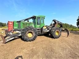 John Deere 748H articulating grapple skidder