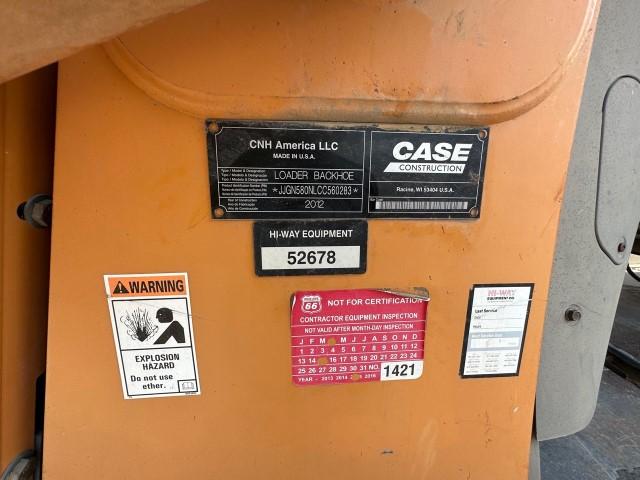 2012 Case 580N Backhoe