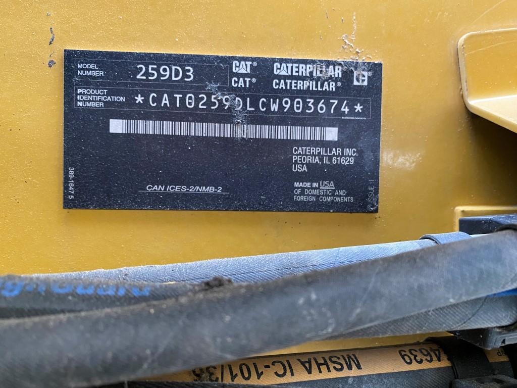2020 CAT 259D3 HIGHFLOW SKID STEER