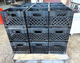 pallet 27 plastic milk cartons -27 on each pallet