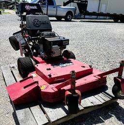 Exmark Metro walk behind mower with Sulky
