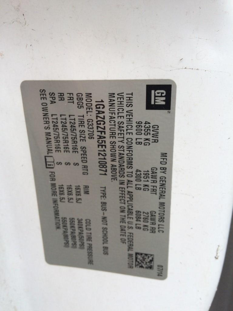 2014 Chevy Express passenger van INOP