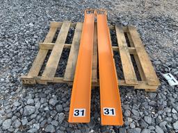 Unused 2024 Skid Steer Pallet Forks Extensions