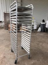 In load bun pan rack with 12- 18"x26" pans