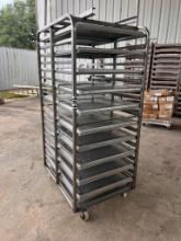 28.5"x36" rolling oven in load stainless rack