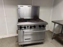American Range 6 cast iron burner stainless gas